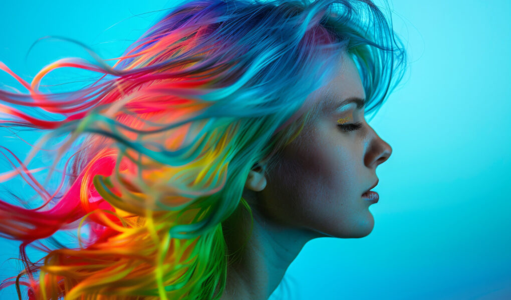 cheveux colorés