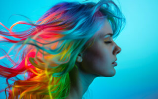 cheveux colorés