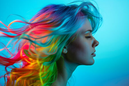 cheveux colorés